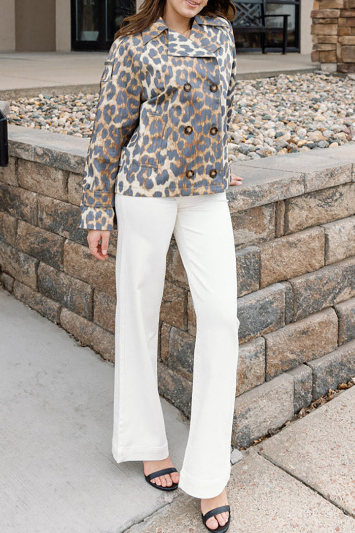 Casual Leopard Print Jacket