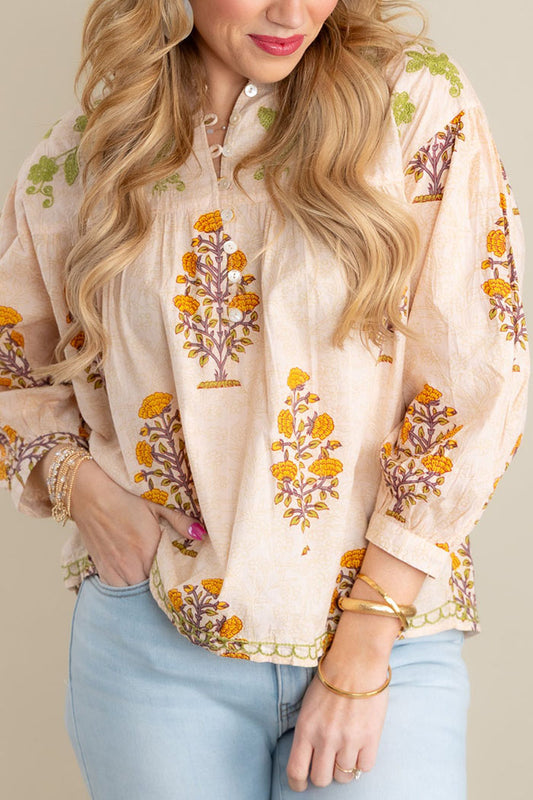 Floral Print Long Sleeve Top