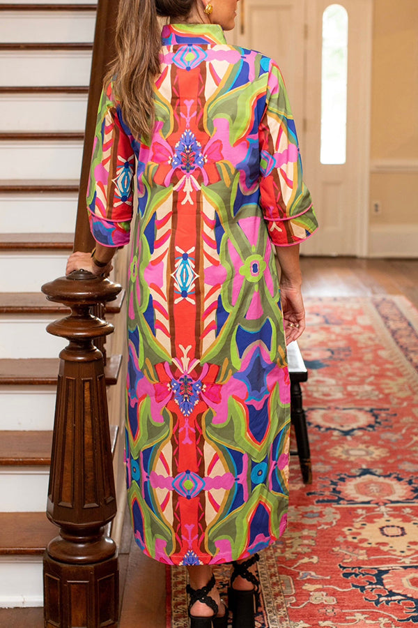 Casual Bold Print Maxi Dress