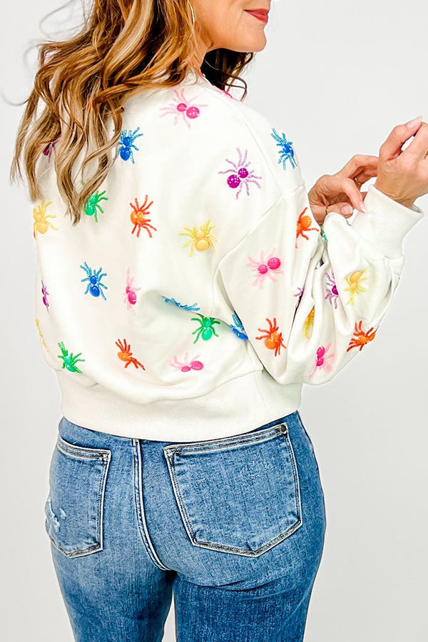 Multi Beaded Spider Sweatshirt