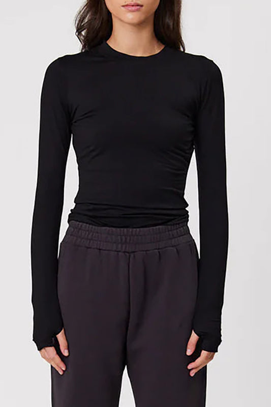Basic Black Long Sleeve Top