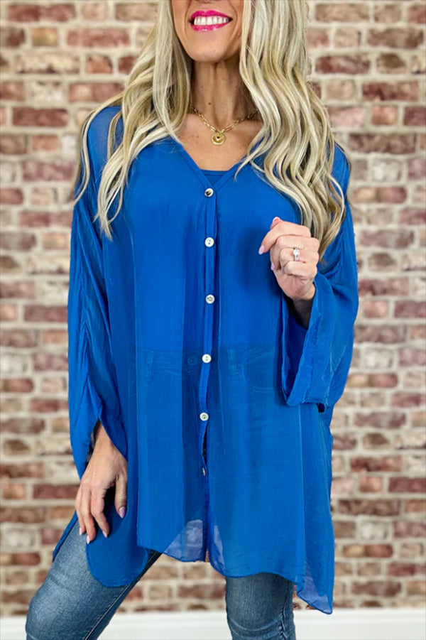 Casual Silk Carousel Top