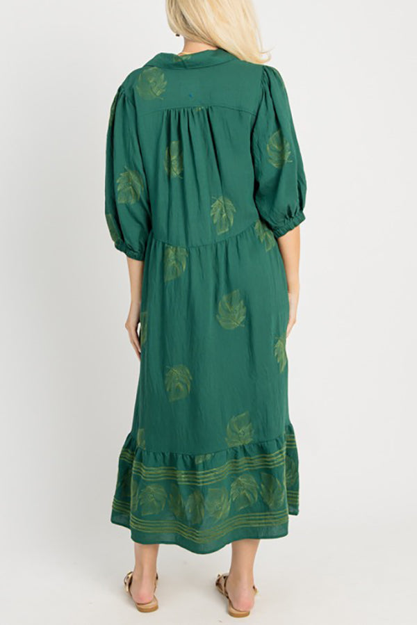 Casual Fallen Leaves Dress