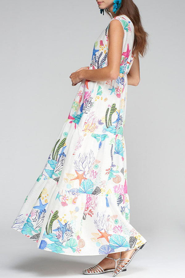 Linen Pocket Maxi Dress