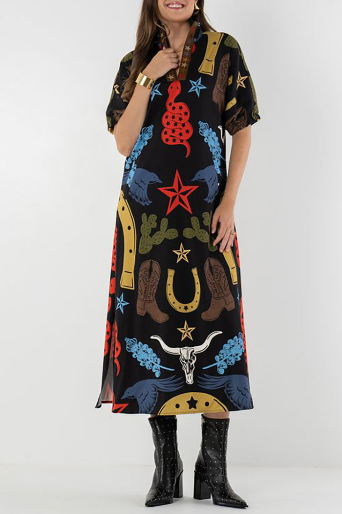 Casual Bold Printed Dress