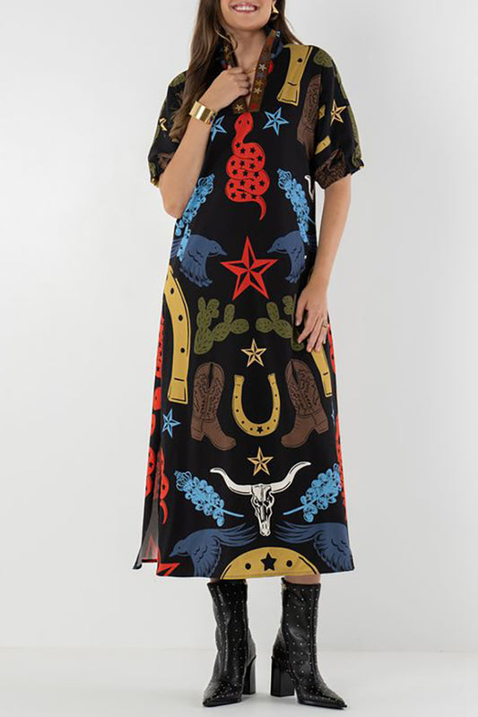 Casual Bold Printed Dress