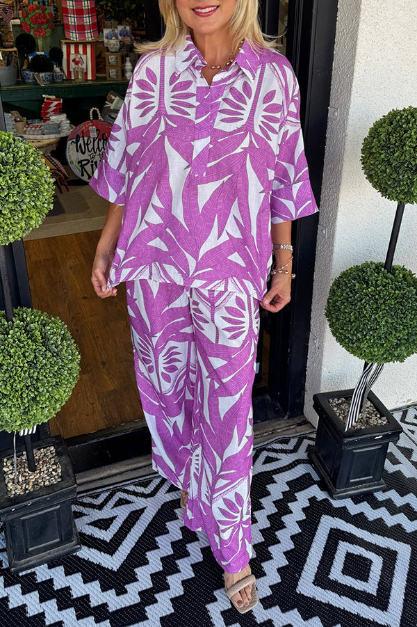 Casual Lace-Up Leaf Set