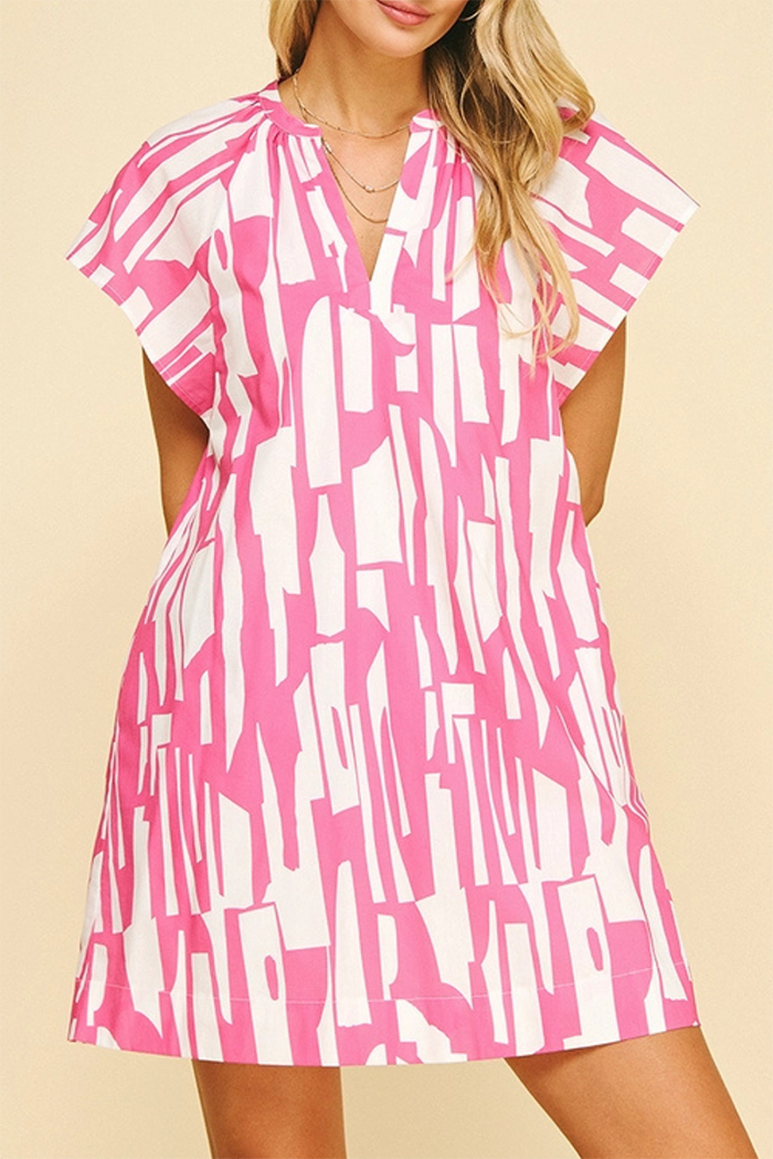 Block Stripe Pocket Dress