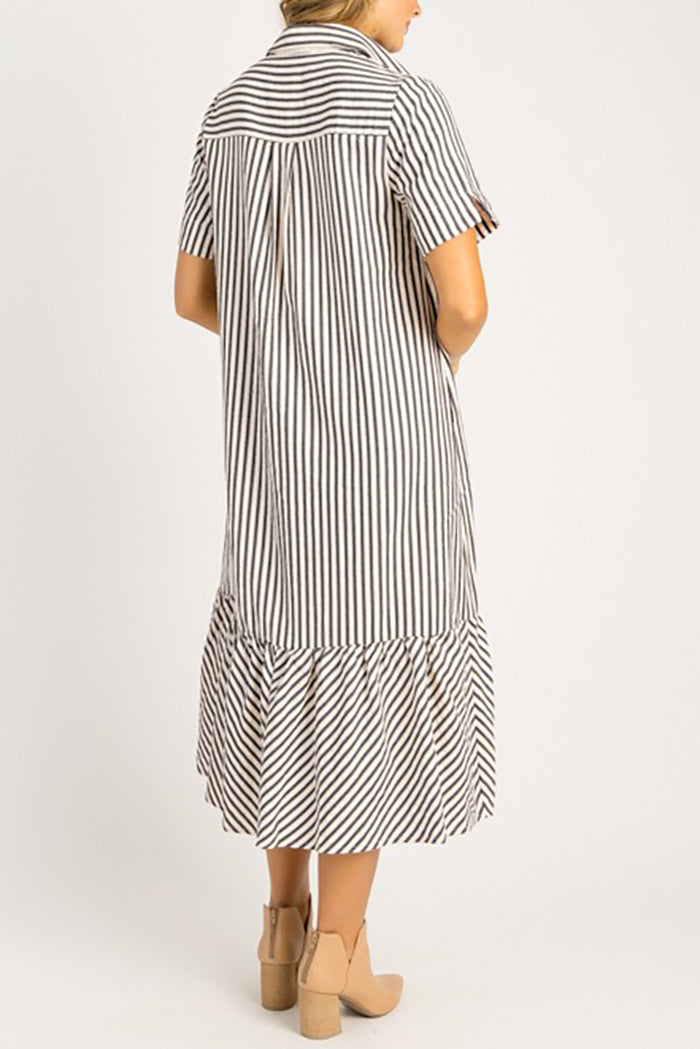 Casual Stripe Maxi Dress