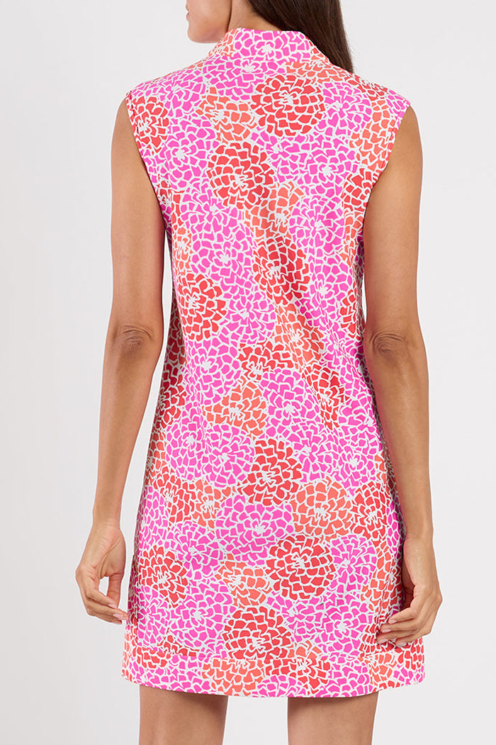 Mandarin Collar Sleeveless Dress