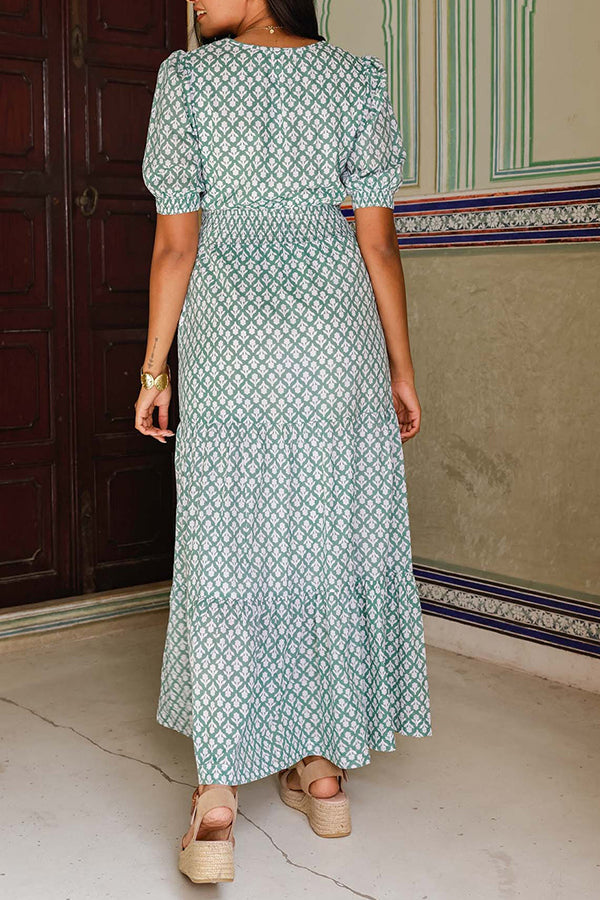 V-Neck Short Sleeve Dress