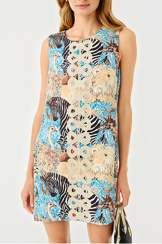 Gold Zipper Pull Tassel Dress