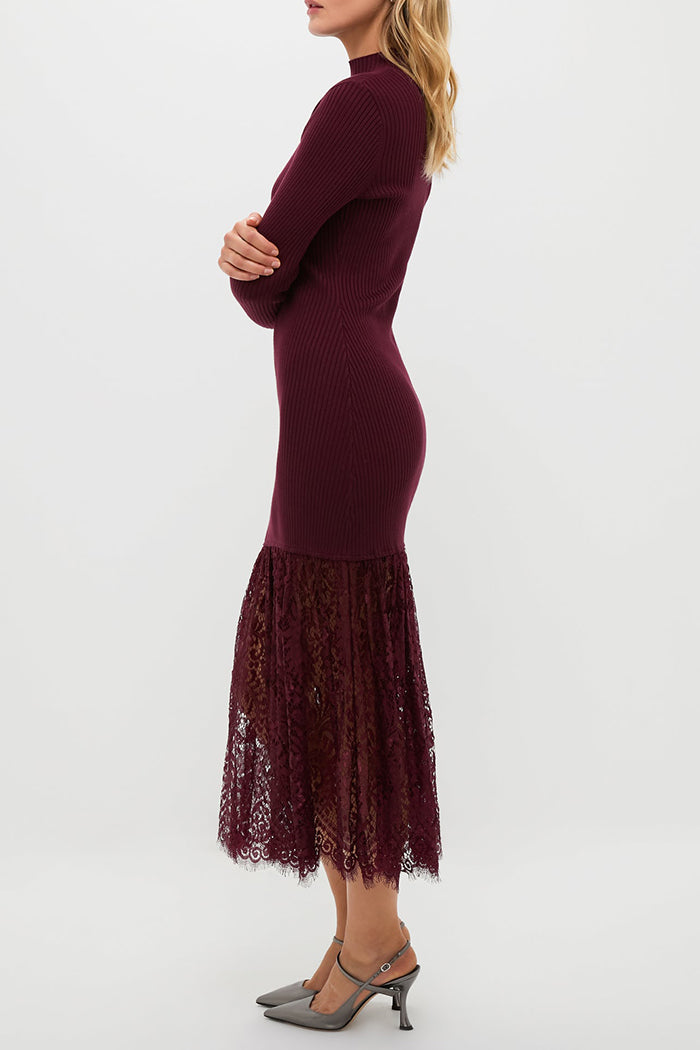 Casual Knit Lace Dress