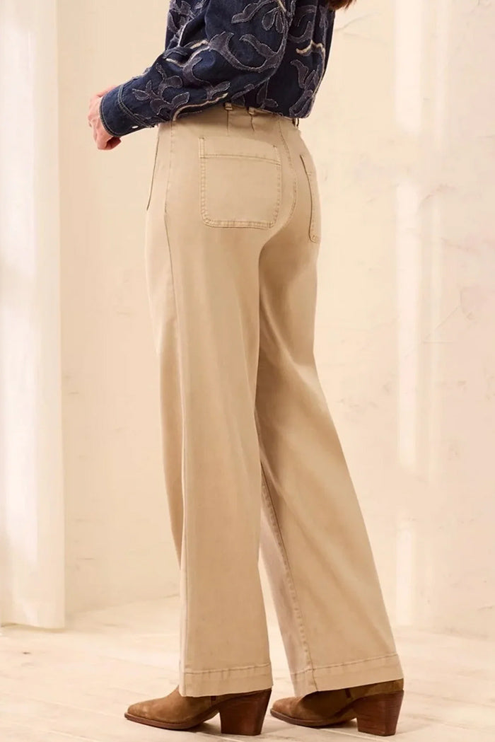 High Waist Patch Pocket Denim Pant