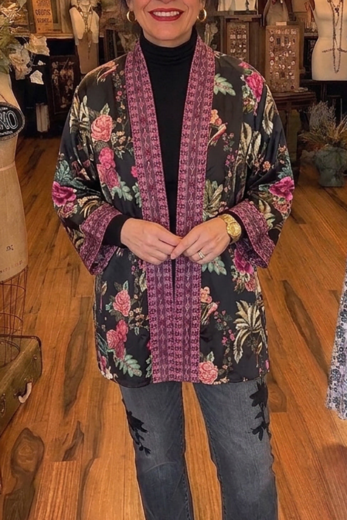 Reversible Silk Pocket Kimono