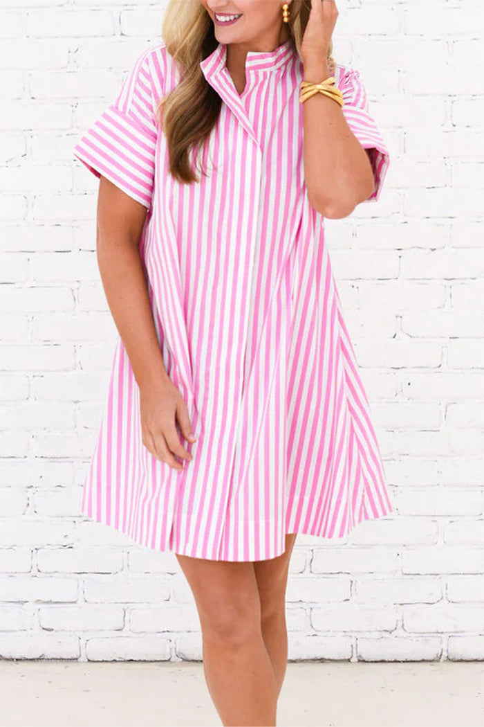 Versatile Pocket Shirt Dress