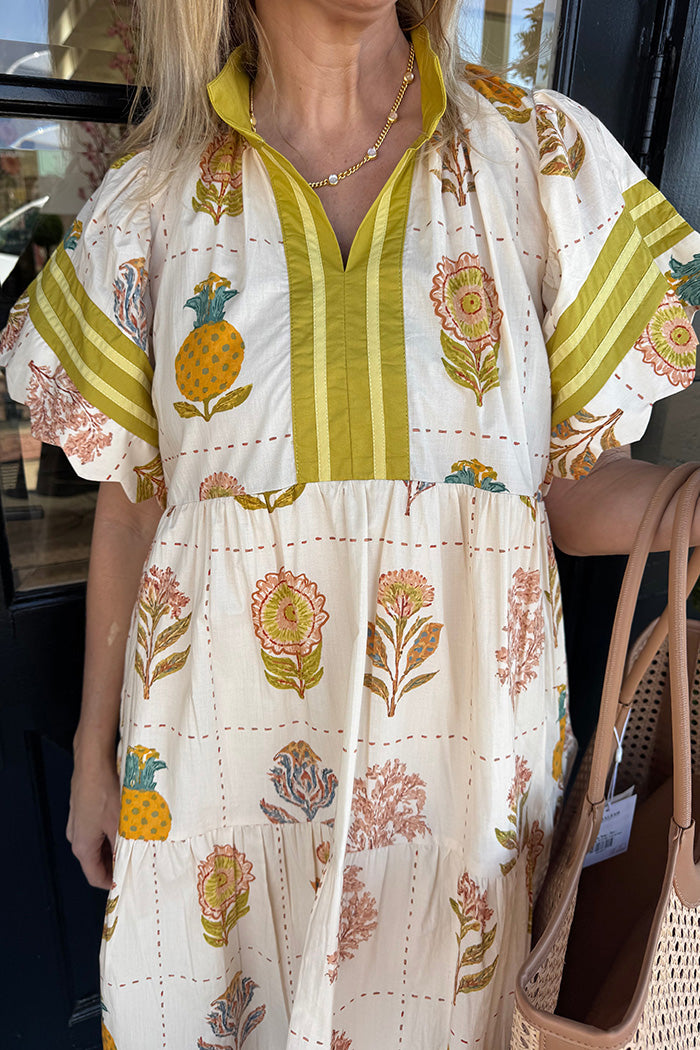 Puff Sleeve Printed Dress