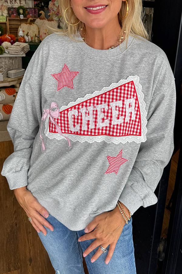 Casual Lace Decorated Sweatshirt
