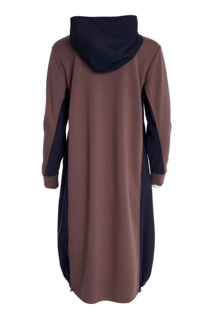 Hooded Contrast Pocket Dress