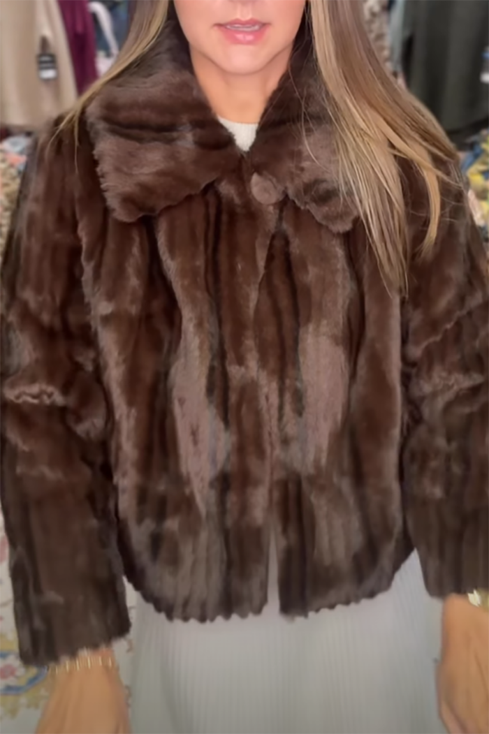 Wide Collar Short Jacket