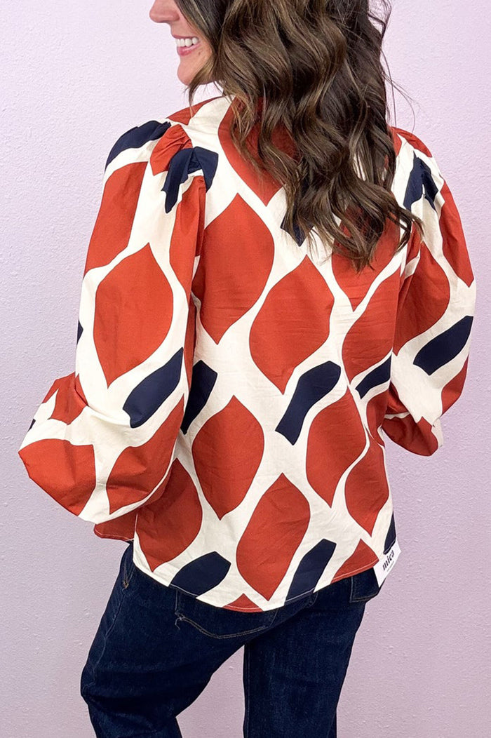 Casual Abstract Pattern Top