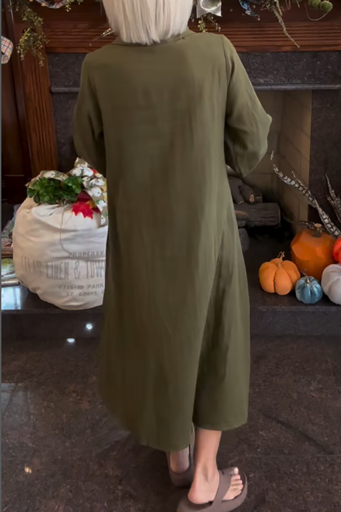 Casual Balloon Sleeve Dress