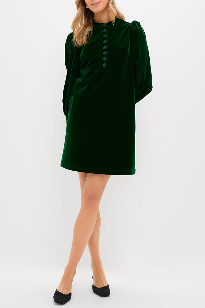 Casual Velvet Button Dress