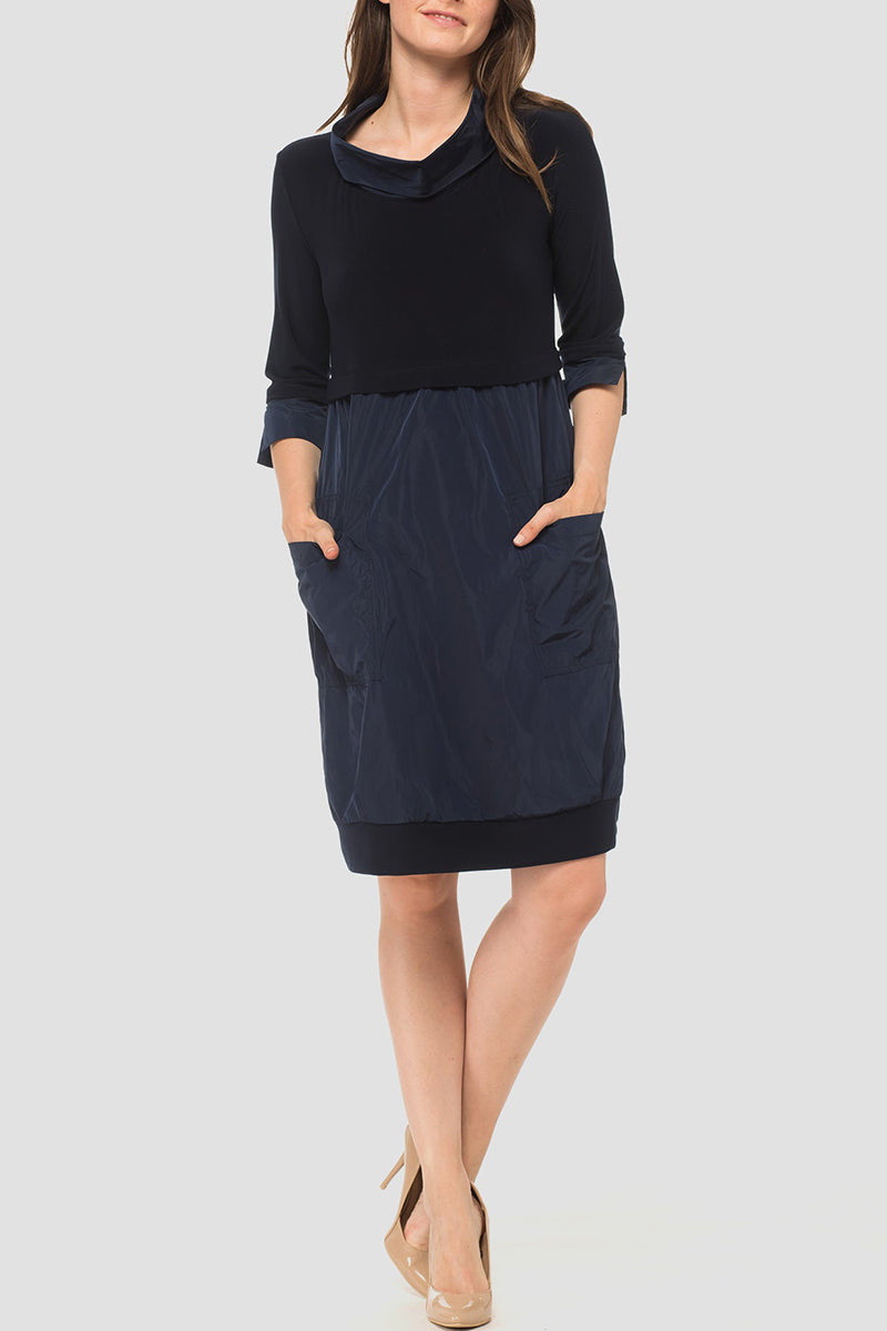 Casual Patchwork Pocket Dress