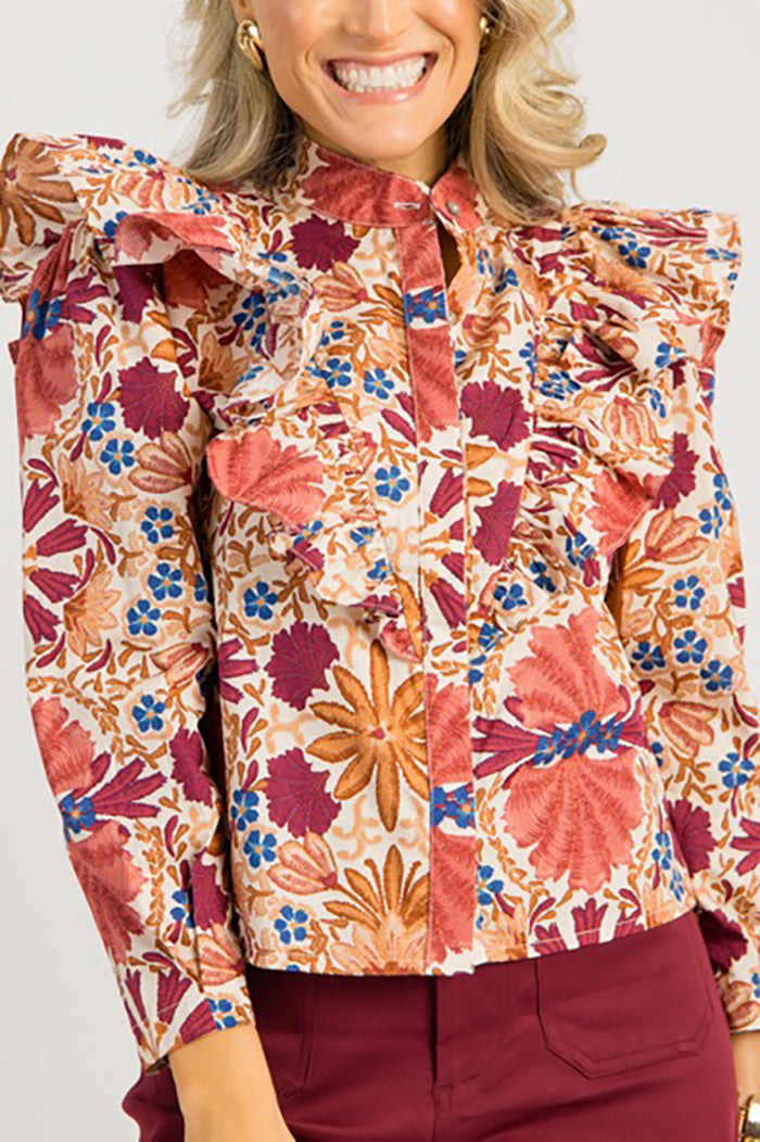 Casual Floral Harvest Blouse