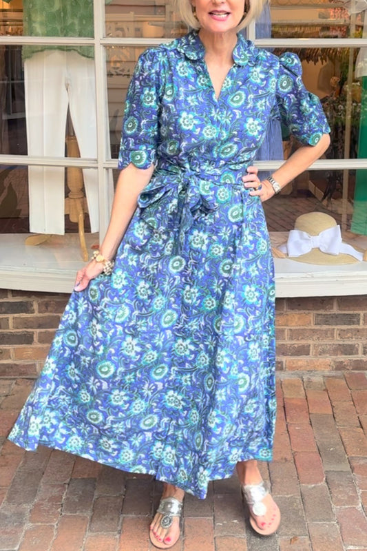 Casual Pocket Floral Dress