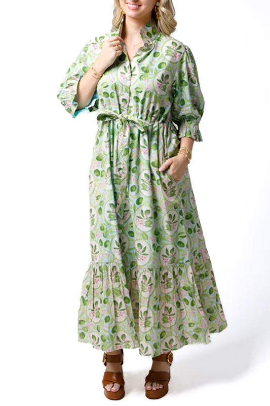 Casual Puff Sleeve Floral Dress