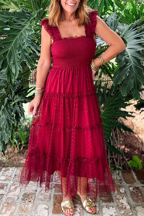 Polka Dot Chiffon Dress