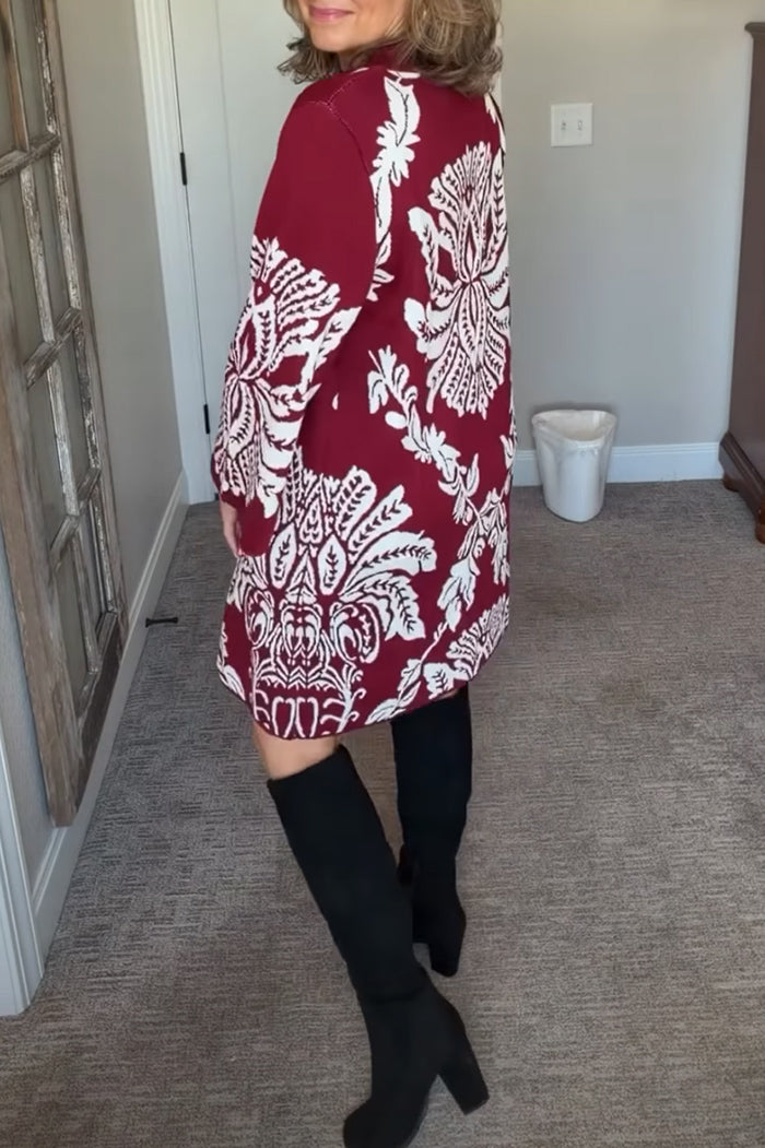 Floral Knit Shift Dress