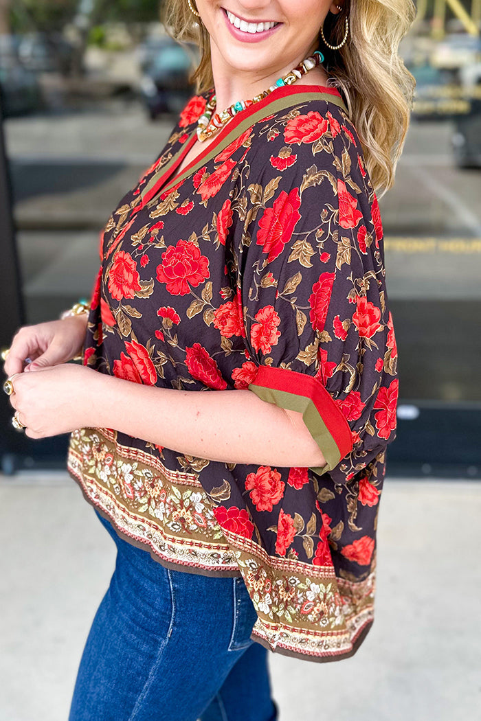 Casual Floral Pattern Top