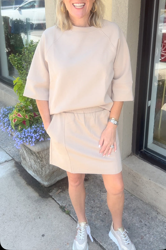 Casual Solid Color Pocket Set