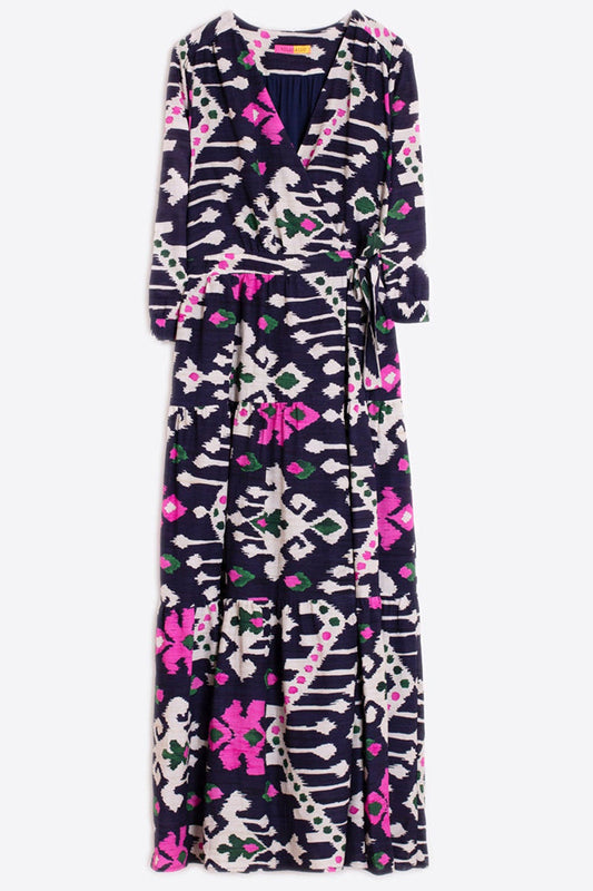 Bold Printed Wrap Dress