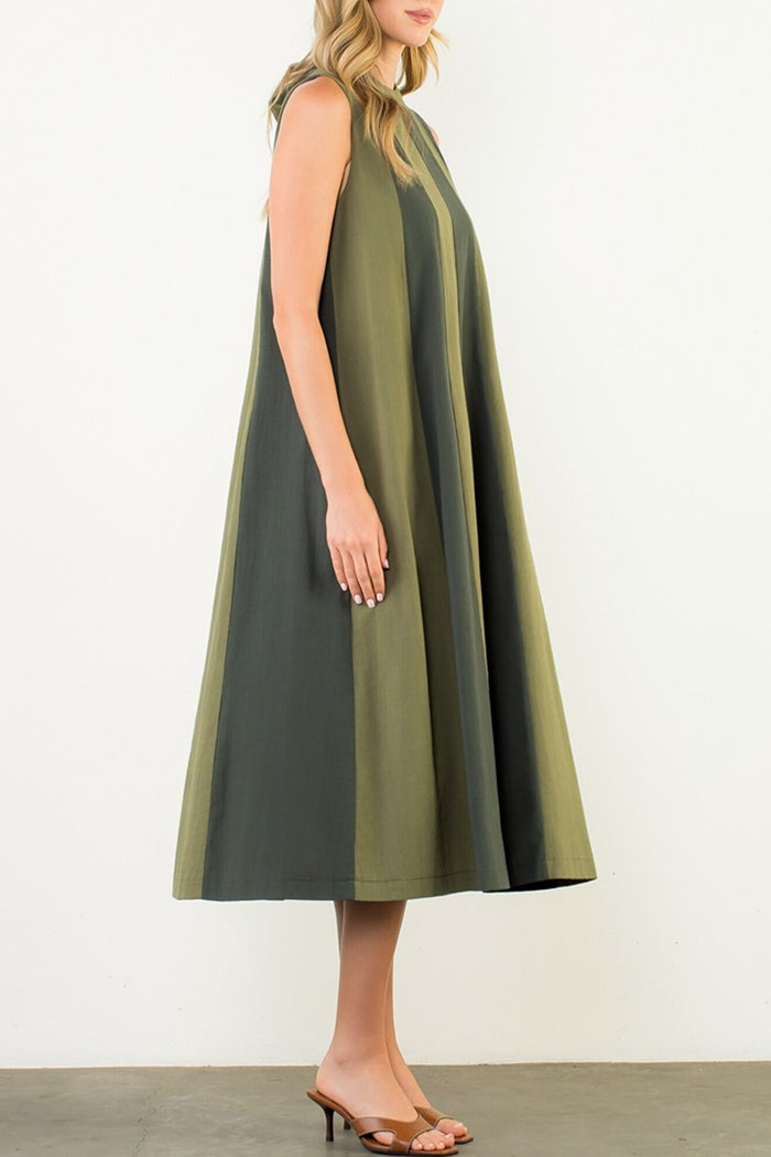 Casual Sleeveless Striped Dress