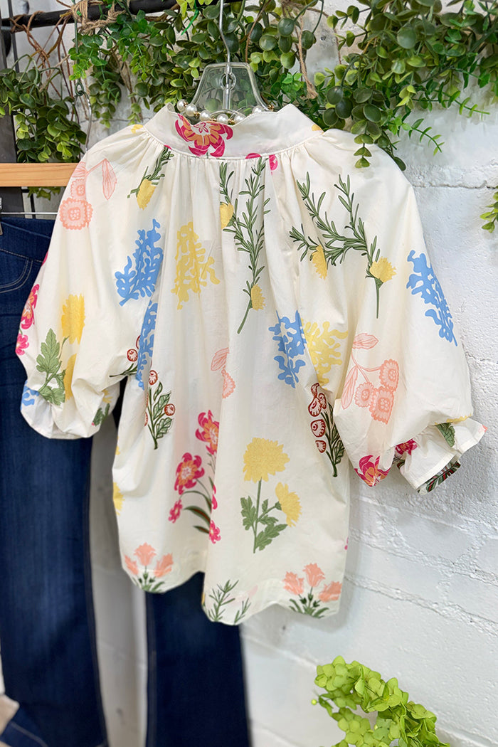 Puff Sleeve Floral Top
