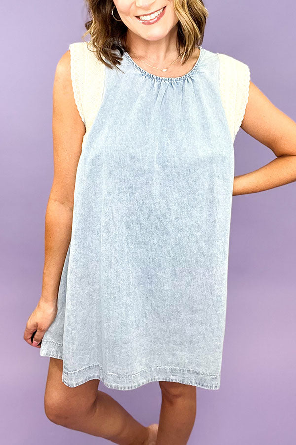 Casual Sleeveless Denim Dress