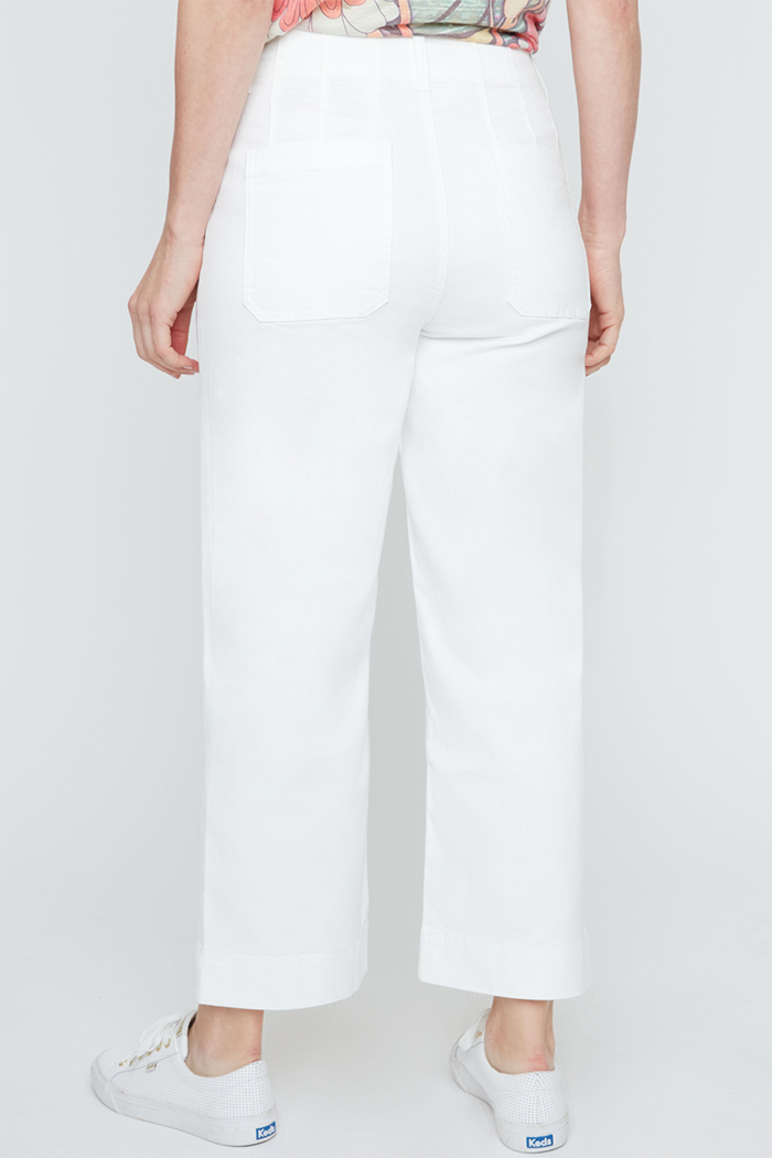 High Waist Crop Flare Pocket Pants