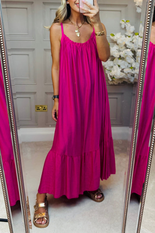 Casual Solid Color Halter Dress