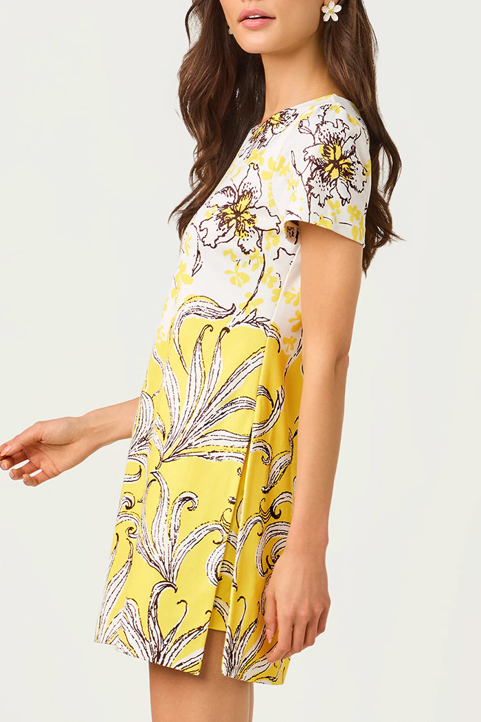 Short Sleeve Floral Skirted Romper
