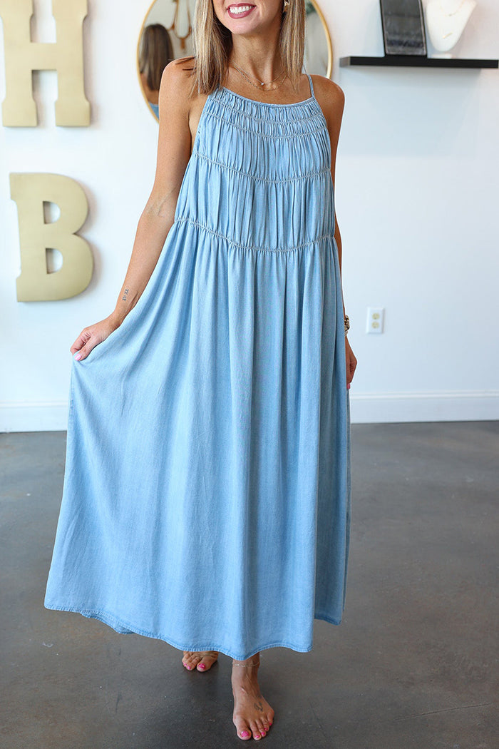 Ruched Detail Maxi Dress