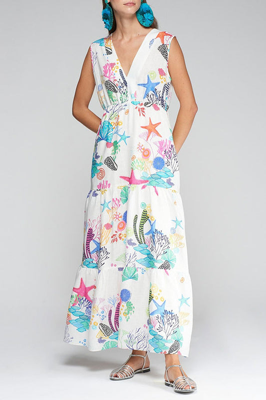 Linen Pocket Maxi Dress