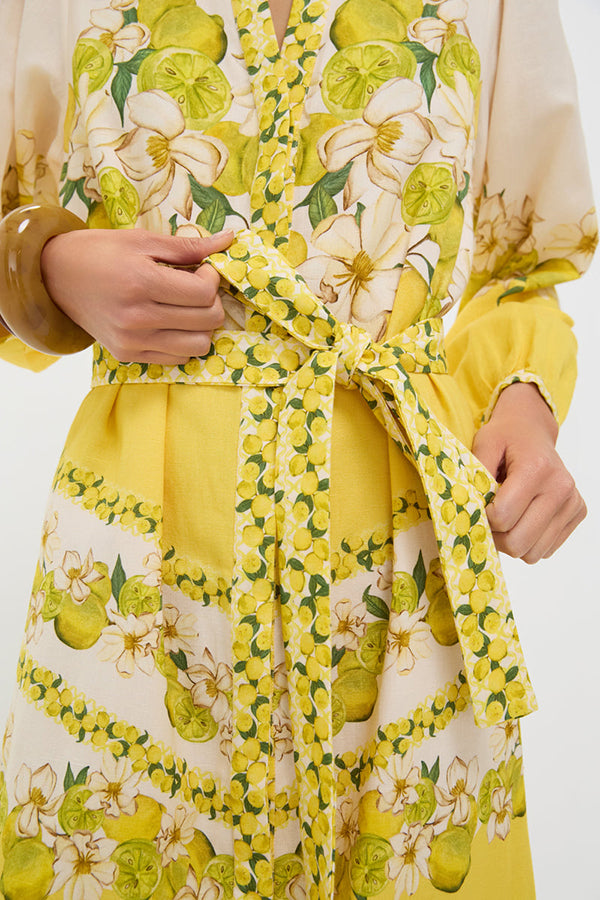 Lemon Summer Caftan Dress