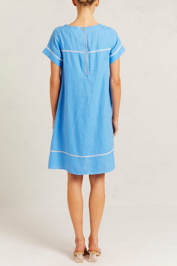 Casual Linen Pocket Dress