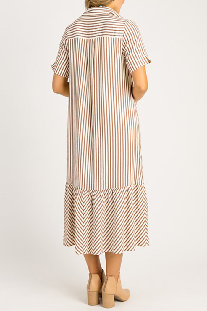 Casual Stripe Maxi Dress