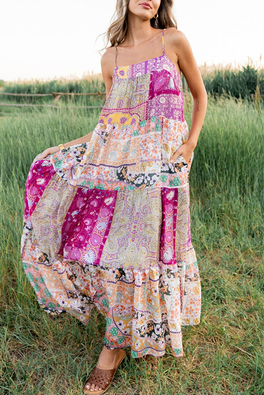 Adjustable Spaghetti Straps Maxi Dress