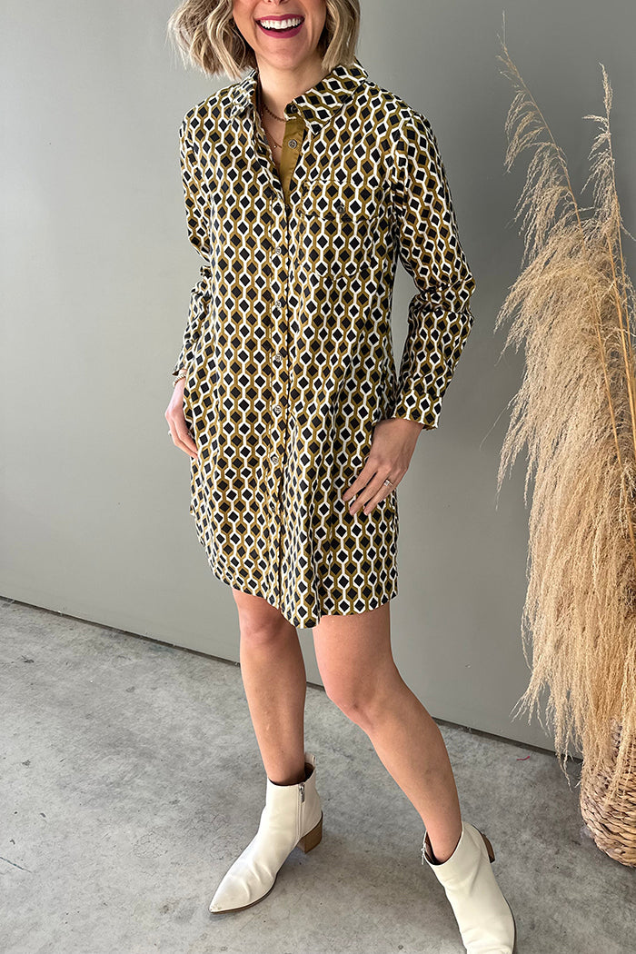 Casual Geometric Pattern Dress