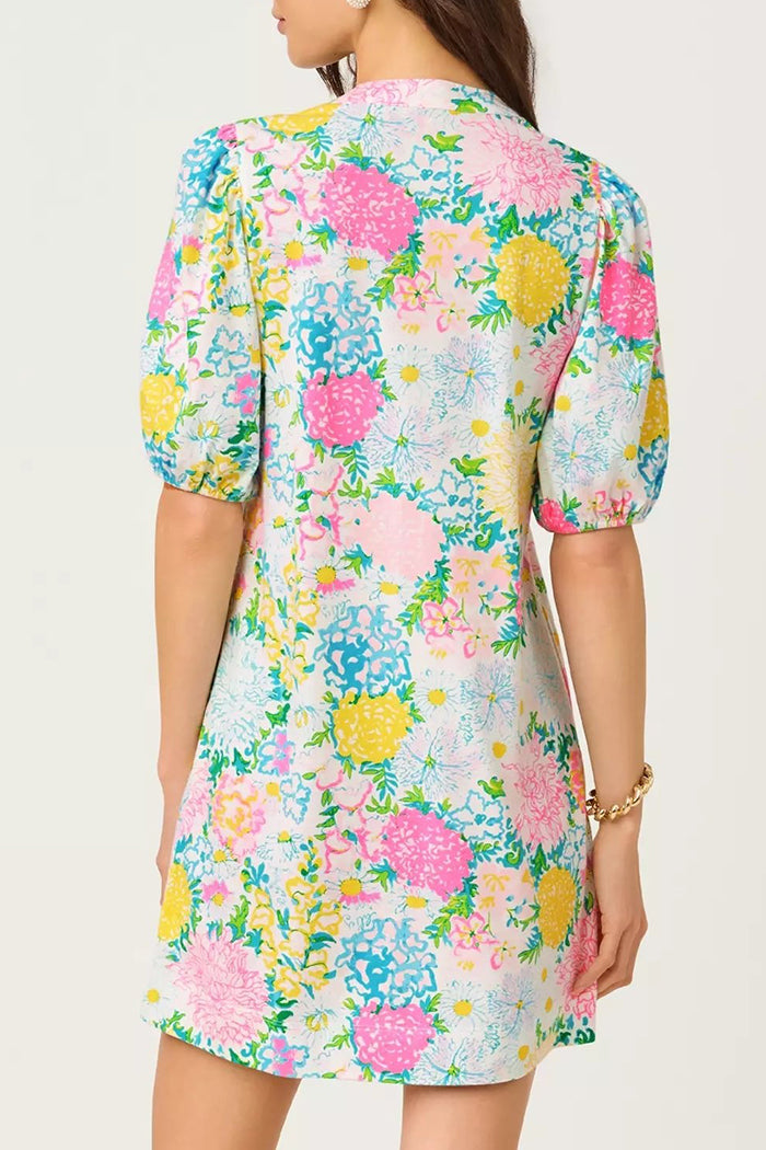 Puff Sleeve Floral Dress